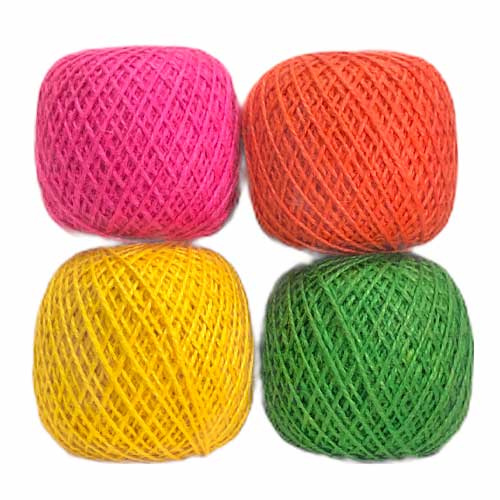 Jute Twine 200m Ball- neon colours - Click Image to Close